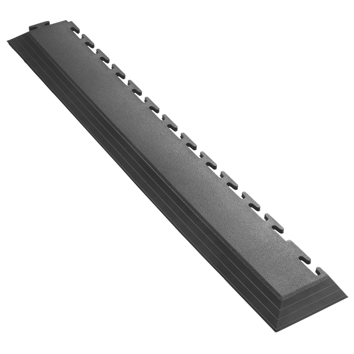 Ecotile E500/7 Interlocking Corner Edge Ramps Black 590mm x 90mm 2 Pack (298RV)