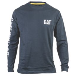 CAT Trademark Banner Long Sleeve T-Shirt Dark Marine Large 42-44" Chest
