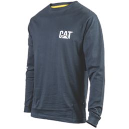 CAT Trademark Banner Long Sleeve T-Shirt Dark Marine Large 42-44" Chest