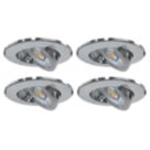 Spa Eden Adjustable  Fire Rated LED Downlights Chrome 7W 700lm 4 Pack