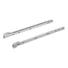 Essentials White Self-Closing Roller Drawer Runners 450mm 2 Pack