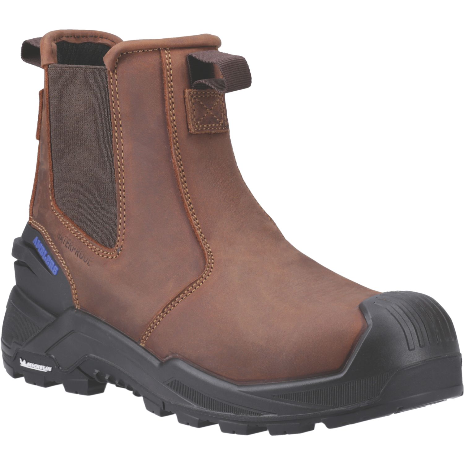 Amblers 982C Conway Size 10.5 Brown Waterproof Safety Dealer Boots (298XT)
