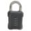 Smith & Locke   Closed Shackle Combination  Padlock Black 50mm