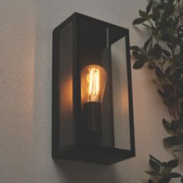Zink Minerva Outdoor Wall Box Lantern Black