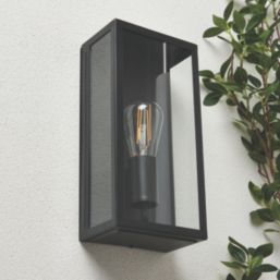 Zink Minerva Outdoor Wall Box Lantern Black