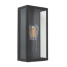 Zink Minerva Outdoor Wall Box Lantern Black