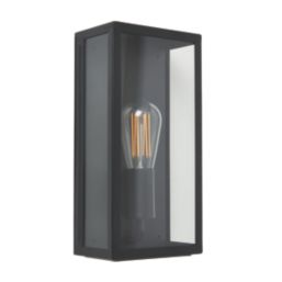 Zink Minerva Outdoor Wall Box Lantern Black