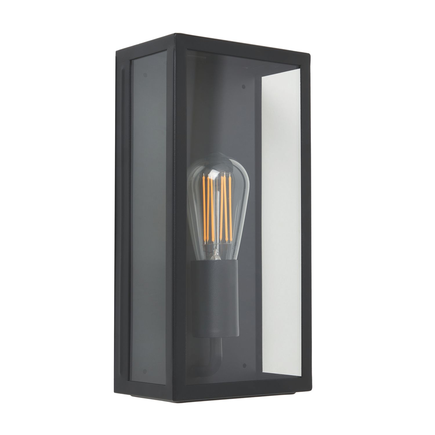 Zink Minerva Outdoor Wall Box Lantern Black (2996J)