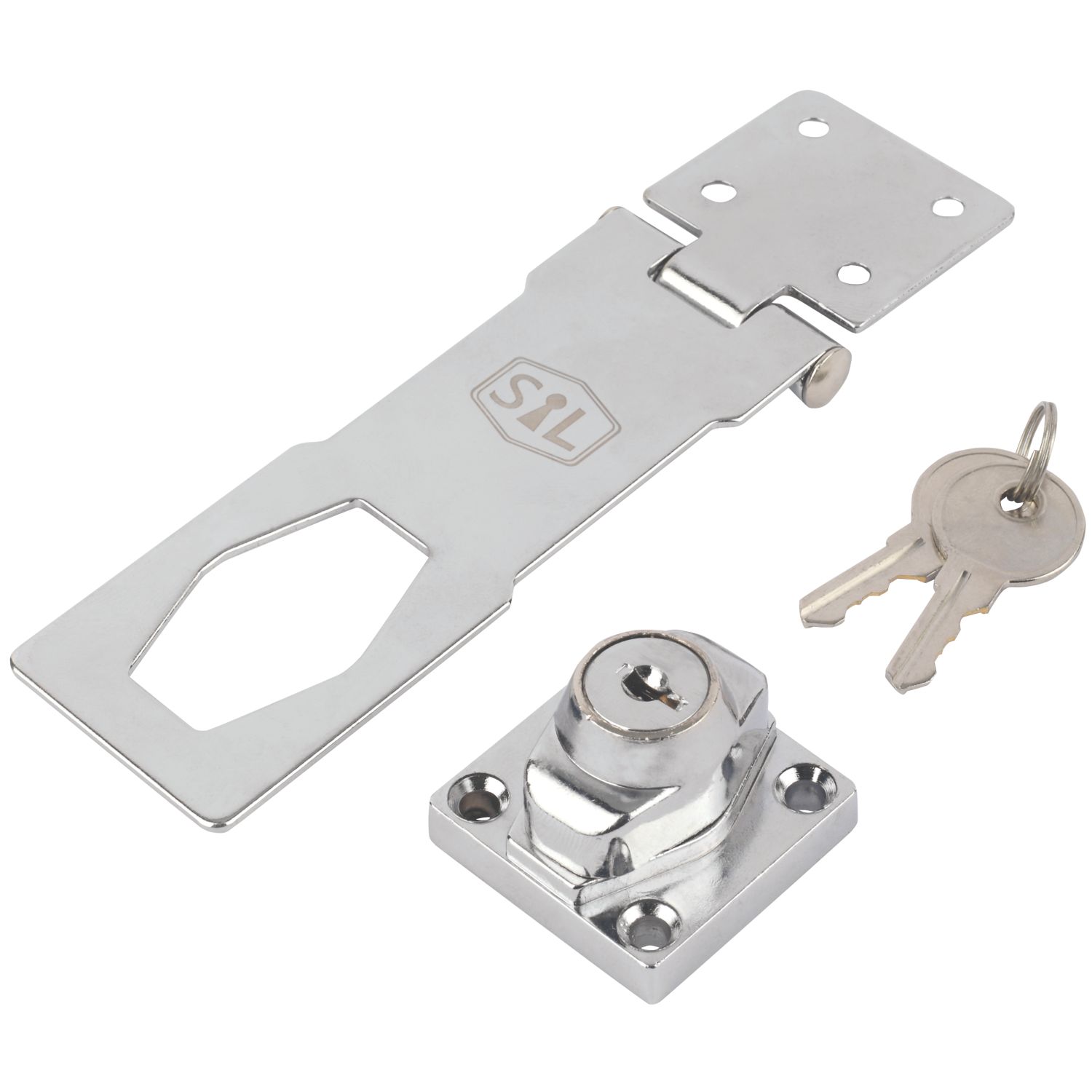 Smith & Locke Locking Hasp & Staple Chrome 115mm (2996X)