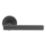 Smith & Locke Coniston Door Handle, Latch & Hinge Set Matt Black 6 Pcs