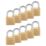 Burg-Wachter  Keyed Alike    Padlocks Brass 40mm 10 Pack