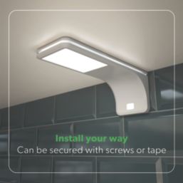 4lite Hampton Rectangular LED Silver Under Cabinet Lights Without Bezel 11W 170lm 3 Pack