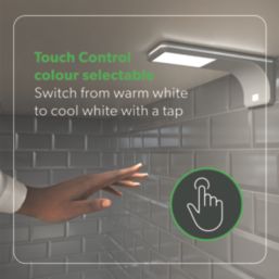 4lite Hampton Rectangular LED Silver Under Cabinet Lights Without Bezel 11W 170lm 3 Pack