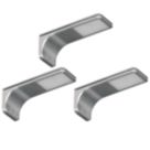 4lite Hampton Rectangular LED Silver Under Cabinet Lights Without Bezel 11W 170lm 3 Pack