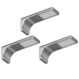 4lite Hampton Rectangular LED Silver Under Cabinet Lights Without Bezel 11W 170lm 3 Pack