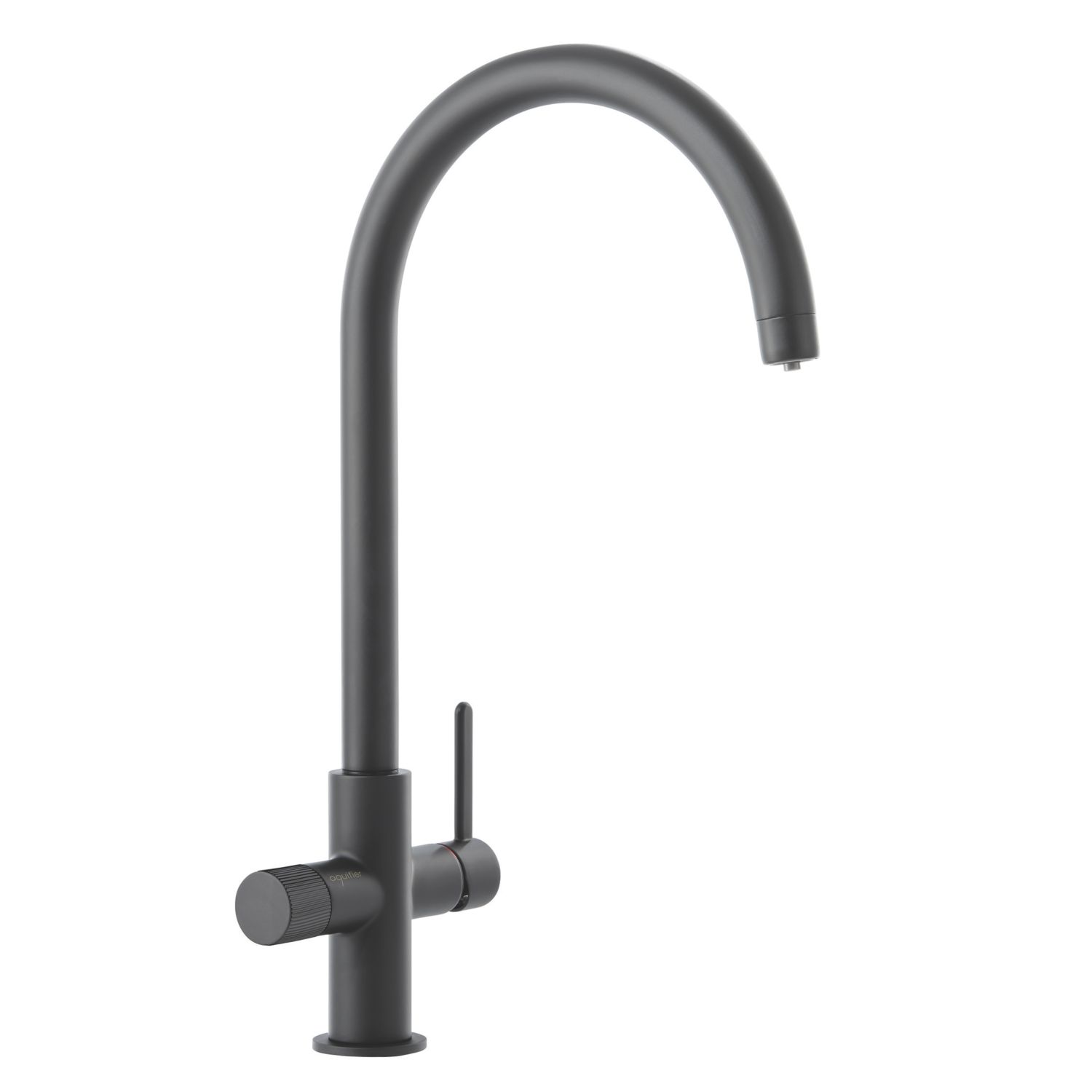 Abode Puria 3-Way Deck Mounted Filter Tap Matt Black (299CV)