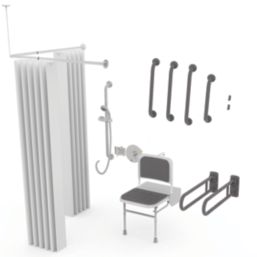 Nymas Doc M Concealed Valve Shower Pack Grey  17 Piece Set