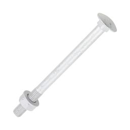 Timco Exterior Carriage Bolts Carbon Steel Organic Silver Coating M10 x 130mm 10 Pack