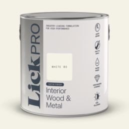 LickPro 2.5Ltr White 03 Satin Water-Based Trim Paint