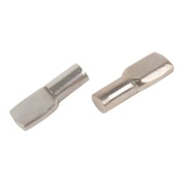 Essentials MDF Flat Shelf Supports Silver 20 Pack