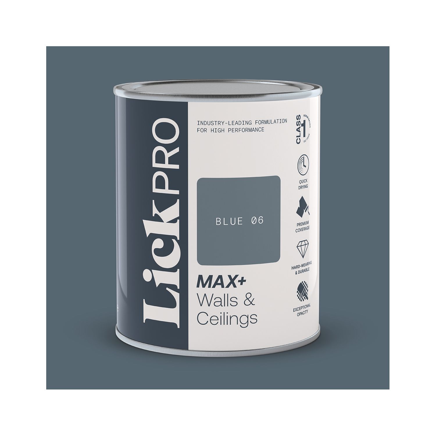 LickPro Max+ 1Ltr Blue 06 Matt Emulsion Paint (299TM)