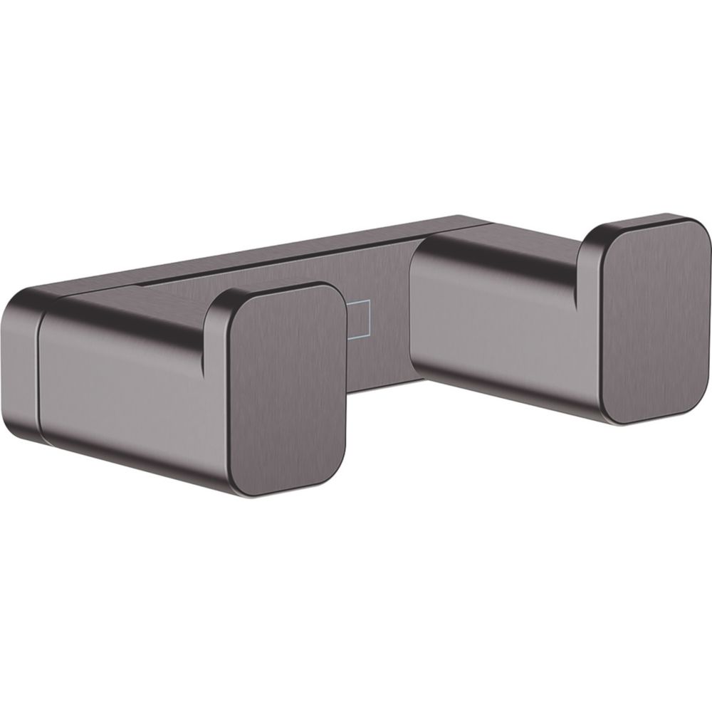Hansgrohe AddStoris Double Bathroom Hook Brushed Black Chrome