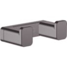 Hansgrohe AddStoris Double Bathroom Hook Brushed Black Chrome