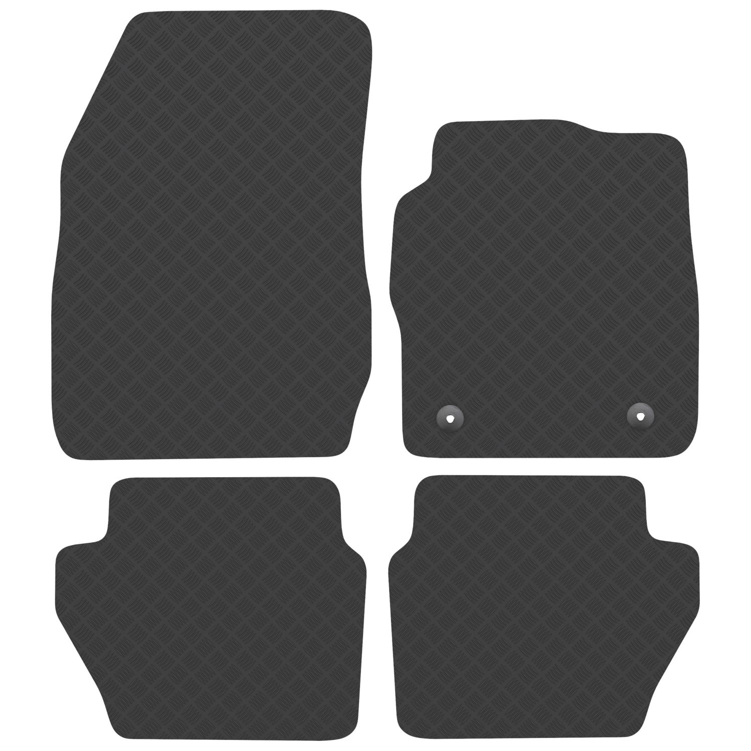 Car Mat Co. Ford Fiesta 2011 - 2017 Rubber Car Mats 4 Piece Set (299VV)