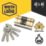 Smith & Locke Fire Rated 3 Star Diamond Double Cylinder Lock 40-40 (80mm) Polished Brass