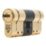 Smith & Locke Fire Rated 3 Star Diamond Double Cylinder Lock 40-40 (80mm) Polished Brass
