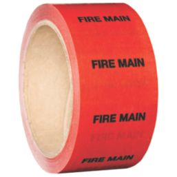 Essentials Fire Main Pipe Marking Tape Red 33m x 50mm