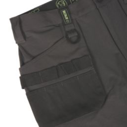 Apache Yellowknife Stretch Work Trousers Grey / Black 32" W 31" L