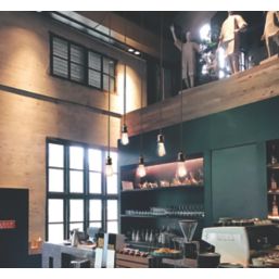 Knightsbridge  Vintage Style 5-Light Bar Pendant Matt Black