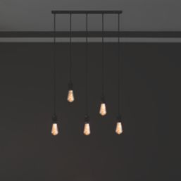 Knightsbridge  Vintage Style 5-Light Bar Pendant Matt Black