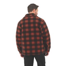 Site  Fleece Shirt Jacket Red/Black Small 35-37" Chest