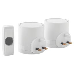 Byron  Plug-In Wireless Door Chime Kit White