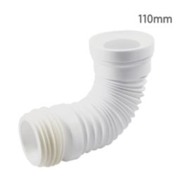 Flomasta  Flexible Straight Pan Connector White 160 - 300mm