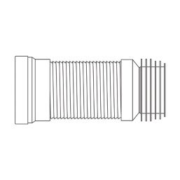 Flomasta  Flexible Straight Pan Connector White 160 - 300mm