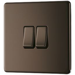 LAP  20A 16AX 2-Gang 2-Way Light Switch  Black Nickel