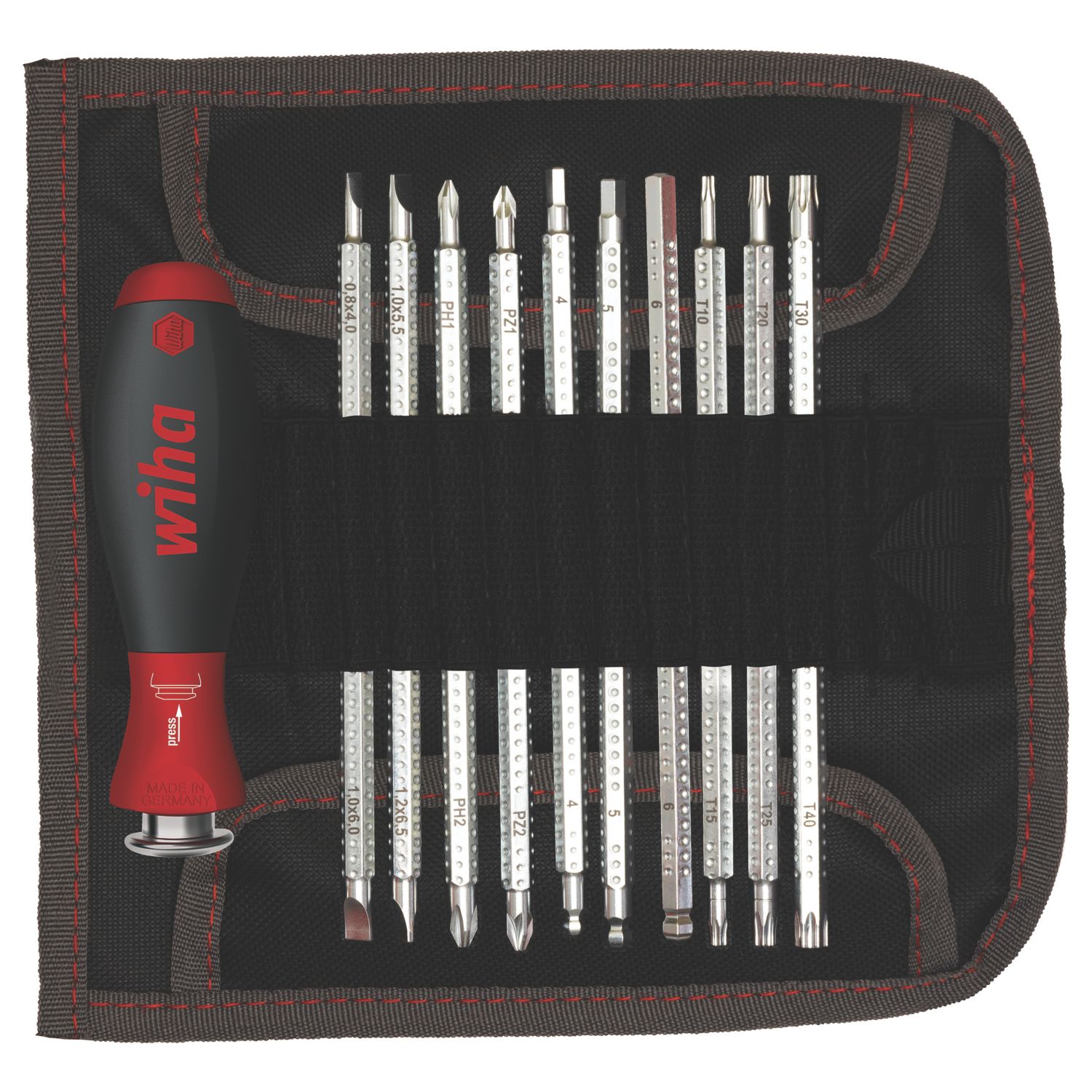Wiha System 6 Screwdriver & Interchangeable Blades 12 Piece Set (300KW)