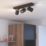Eglo Consuma Rectangular 3-Light Spotlight Black & Brown