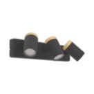 Eglo Consuma Rectangular 3-Light Spotlight Black & Brown