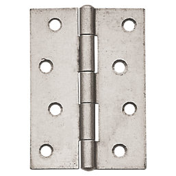 Self-Colour  Fixed Pin Butt Hinges 100mm x 72mm 2 Pack
