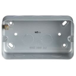 Knightsbridge  2-Gang Metal-Clad  Back Box 44mm