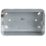 Knightsbridge  2-Gang Metal-Clad  Back Box 44mm