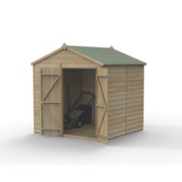 Forest Beckwood 7' x 7' (Nominal) Reverse Apex Shiplap Timber Shed with Base