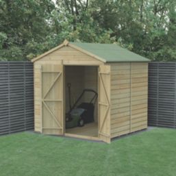 Forest Beckwood 7' x 7' (Nominal) Reverse Apex Shiplap Timber Shed with Base