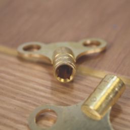 Faithfull Brass Radiator Keys 2 Pack