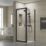 ETAL  Framed Square Pivot Door Shower Enclosure & Tray  Matt Black 795mm x 790mm x 1940mm