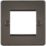 Knightsbridge Flat Plate 2-Module Modular Faceplate Gunmetal